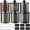 SheeChung 6 Pack Qtip Dispenser Apothecary Jars Bathroom with Labels - Qtip Holder Storage Canister Clear Plastic Acrylic Jar for Cotton Ball, Pad...