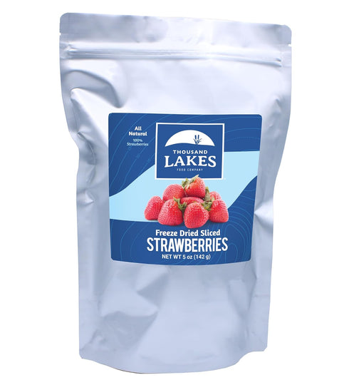 Thousand Lakes Freeze Dried Sliced Strawberries, Premium Fruit - Bulk 5 oz | No Sugar Added | 100% Strawberries...