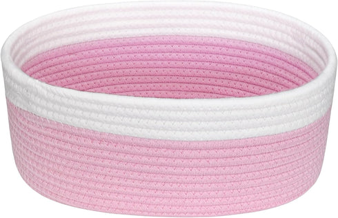 ABenkle Small Woven Basket, Cute Small Basket, Rope Room Shelf Storage Basket, Cat Dog Toys Basket Chest Box, Empty Decorative Gift Basket, 12"x 8...