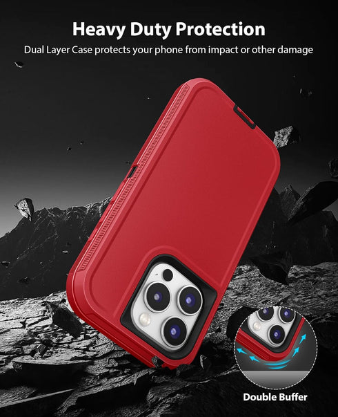 Jelanry Case for iPhone 15 Pro Max, Heavy Duty Rugged Dual-Layer Protection Phone Case with Anti dust Port Scratch Shockproof Matte Armor Back Cov...