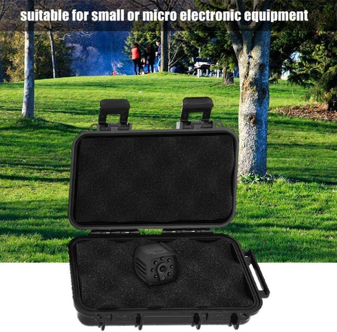 Tbest Organizer Box Heavy Duty,Outdoor Waterproof Shockproof Airtight Survival Box Storage Container Case Carry Box Black Dry Storage Box for Fish...