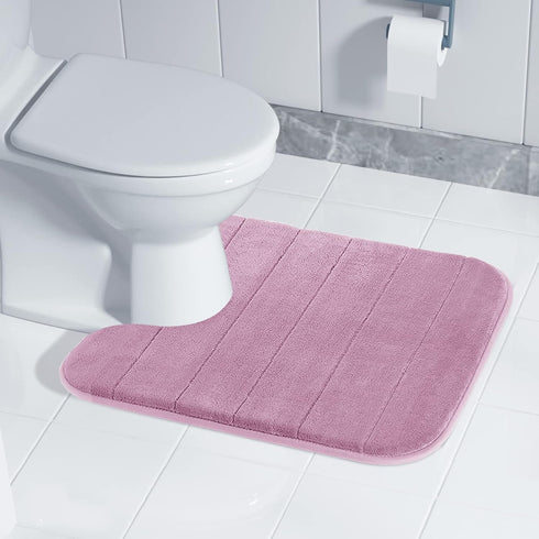 Yimobra Memory Foam Toilet Bath Mat U-Shaped, 24 X 20 Inches,Soft and Comfortable, Super Water Absorption, Non-Slip, Machine Wash and Easier to Dr...
