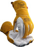 Caiman Premium Goat Grain TIG/Multi-Task Welding Gloves, Split Cowhide Back, 4-Inch Extended Cuff, White/Gold, X-Large (1540-6)...
