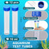 12 Pcs Replacement Test Tubes for Aquarium Test Kits, 10ml Plastic Frozen Self Standing Test Tubes with Scale line for Aquarium Water Testing...
