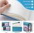 Funto Watercolor Journal, 3.5x5.5, 2 Pack, 48 Pages Each, Blue Cloth Cover?Cold-pressed Watercolor Paper, 110 lb/230 gsm, Art Supplies for Waterco...