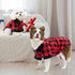 KOOLTAIL Dog Shirt, Red Buffalo Plaid Pet Shirts, Black Color Clash Cute Dog Apparel Clothes Suitable for All Seasons, Comfortable Dog T-shirt for...