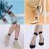 5 Pairs Sheer Socks for Women Black Mesh Ankle Socks Thin Fishnet See Through Socks Summer Casual Crew Socks...