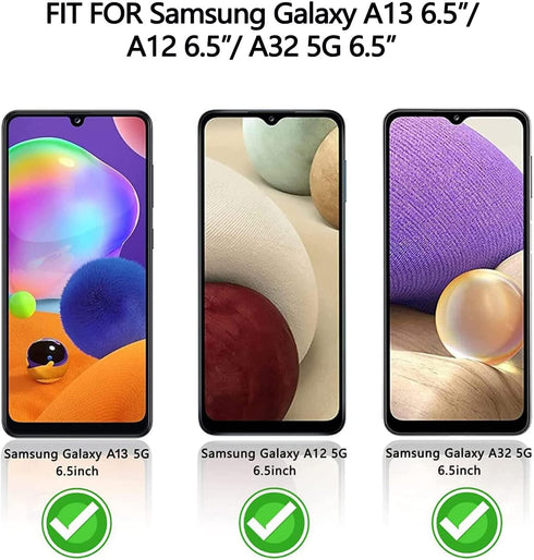 YWXTW Privacy Screen Protector for Samsung Galaxy A12/A13/A13 LTE/A32 5G/A03S/A02S, Upgraded Anti Spy Anti Peeping Tempered Glass Protector, 2-Pac...