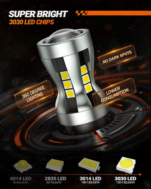 SEALIGHT 921 LED Bulb Reverse Light, 912 921 LED Bulbs 6000K White 2600LM Super Bright, 912 906 904 W16W for T15 Backup Reverse Light Bulb, Plug a...