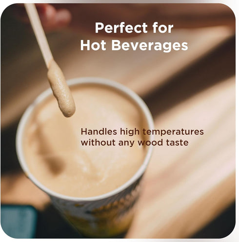 Makerstep Birch Wood Coffee Stirrers, 7 Inch Coffee Stir Sticks (1000 Pack) Eco-friendly, Sturdy Wooden Sticks. Splinter Free, Round End. Great Fo...