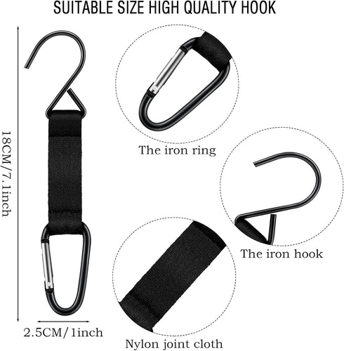 Fence Hooks for Baseball Bag Nylon Safety Buckles Fence Hooks Multifunctional Hanging Buckles Metal Hooks Suitable for Softball Outdoor Sports Equ...