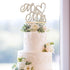 Mr and Mrs Love Cake Topper Wedding Anniversary Gold Crystal Rhinestone Party Decoration...