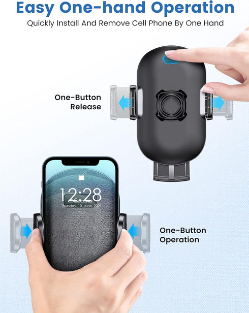 eSamcore Vent Car Phone Holder, 3-Point Support Car Phone Mount with Extended Clamp Cradles Stable Cell Phone Holder for Car Truck Vehicle Air Ven...