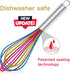 Silicone Whisk,Professional Whisks For Cooking Non Scratch,Stainless Steel & Silicone Wisk,Plastic Rubber Whisk Tool For Nonstick Cookware,Silicon...