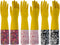 18.5inch Rubber Gloves Waterproof polyester Household Cleaning Gloves For DishWashing,Gardening,Painting(Medium)...