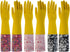 18.5inch Rubber Gloves Waterproof polyester Household Cleaning Gloves For DishWashing,Gardening,Painting(Medium)...