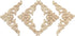 Wood Carved Applique,4 Pack Decorative Wood Trim, 3.15x3.15inch, Wood Appliques and Furniture Decorative Onlay for Furniture Decor Decal Unpainted...