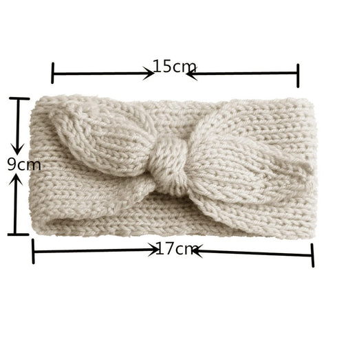 IZUS Turban Headband Baby Girl - Warm Rabbit Knot Hair Band, Knit Head Wrap for Newborn, Toddler and Children (One Size (Fit for 2 months to 7 Yea...
