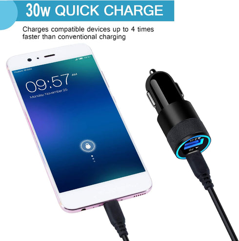 Car Charger Adapter Fast Charging for Cable iPhone 14 13 12 11 Samsung Auto Adapter for Samsung Galaxy S10 S20 A12 A50 A54 A53 A13 A14 A32 S23 S22...