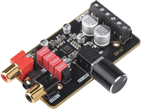 DROK 12V Amplifier Board, 15W+15W 2.0 Dual Channel Audio Amplifier Board PAM8620 DC 8-26V 24V Digital Stereo Amp Module Class D Mini Power Amplify...