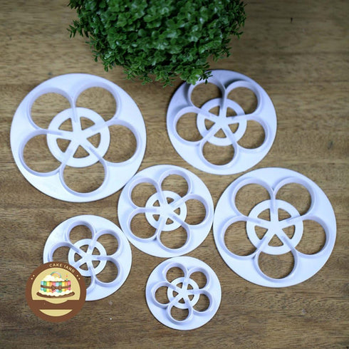 KALAIEN Rose Flower Cutters Set Gumpaste Flowers Modelling Tools for Cake Decorating Cookie Mold Sugarcraft Plunger Cutter Mold Set of 6...
