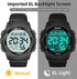 Beeasy Men Digital Sports Watch,Waterproof Watch with Stopwatch Countdown Timer Alarm Function Dual Time Rubber Strap Wrist Watch for Men/Student...
