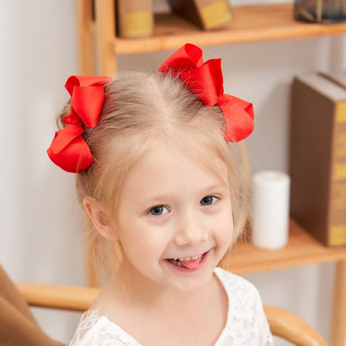 40PCS 4.5 Inch Hair Bows for Girls Grosgrain Ribbon Toddler Hair Accessories with Alligator Clips for Toddlers Baby Girls Kids Teens in Pairs...