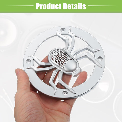 ACROPIX Universal 4" Car Speaker Grills Cover Round 4 Inch Audio Speaker Subwoofer Guard Protective Case with Mounting Screws ABS Silver Tone - Pa...