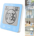 Digital Bathroom Shower Wall Clock Timer, LCD Digital Wall Clock with Suction Waterproof Temperature Humidity Gauge, Touch Screen Timer, Large Cou...