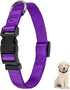 PuppyDoggy Adjustable Dog Collar Black Nylon Dog Collar Martingale Collar for Dogs with Quick Release Buckle Classic Pet Collar for Small Medium L...