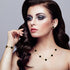 Four Leaf Clover Necklace Bracelet and Stud Earrings Set for Women Lucky Flower 14K Gold Jewelry...