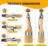 YiBaiBrush-Chalk Paint Brush, Wax Paint Brush Set of 5, Wax Brushes and Chalk Paint for furniture DIY Art Crafts, Natural Bristle Round Oval Chalk...