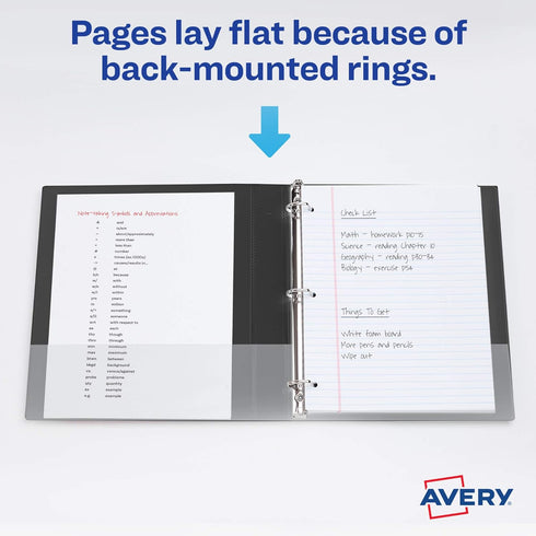Avery Heavy-Duty 3 Ring Binder, 1 Inch Slant Rings, Orchid View Binder (79272)...