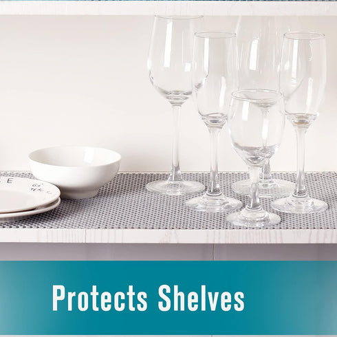 Shelf Drawer Liner Non-Adhesive with Non Slip Durable Strong Clean Size 17.7 Inches X 10 Feet Drawers, Shelves, Cabinets, Storage for Kitchen and ...