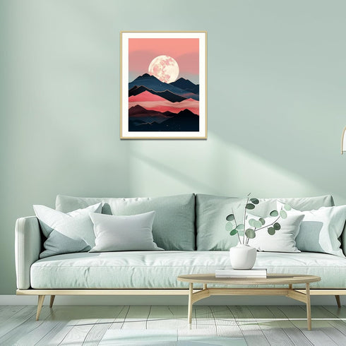 AILIBUT Diamond Art Kits for Adults Abstract Mountain Landscape Moon DIY 5D Diamond Art Painting Kit Gem Art for Adults Paint with Diamonds for Ho...
