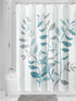 iDesign Laurel Fabric Polyester Shower Curtain, 72" x 72" - Gray/Blue...