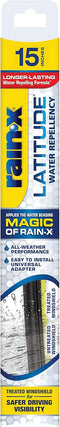 Rain-X 5079273-2 Latitude 2-In-1 Water Repellent Wiper Blades, 15 Inch (Pack Of 1), Automotive Replacement Windshield Wipers With Patented Repelle...
