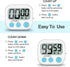 Kitchen Timer, 2 Pack Large Digits Classroom Timer for Kids,Simple Operation Magnetic Timers, Digital Timer for Cooking -White...