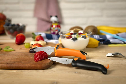 Kuhn Rikon "Kinder kitchen" Knife Set (Set of 2), Black/Orange...