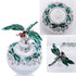 YU FENG 40ml Fancy Empty Crystal Perfume Bottle with Green Dragonfly Stopper Rhinestones Bejewelled Refillable Glass Bottle Containers...