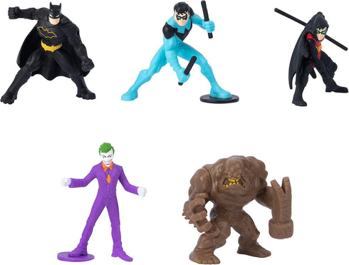 DC Comics, Batman, Robin, Nightwing vs The Joker, Clayface 5-Pack, 2-inch Action Figures, Kids Toys for Boys and Girls Ages 3 and Up...