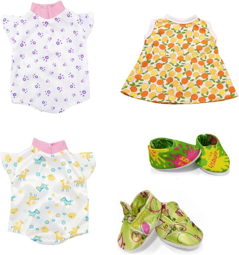 Baby Dolls Clothes for 10-11-12 Inch Alive Baby Dolls,Baby Doll Outfits Shoes Accessories for 10-12 Inch Newborn Reborn Baby Dolls(pattern-6)...