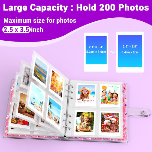 Kids Photo Album for Instax Mini, Photo Album for Polaroid, Applicable to Fujifilm Instax Mini 11 12 40 KODAK Mini Photo, Gift for 4 5 6 7 8 9 10 ...
