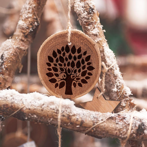 20 Pieces Reusable Tree Stencils 4 Inch Round Tree of Life Stencil for Painting on Wood Plastic Drawing Natural Tree Template Stencils for Coaster...
