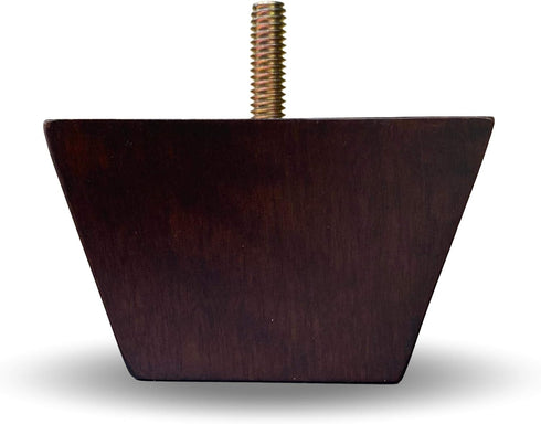 Elegent Upholstery 2" Solid Wood Small Tapered Pyramid Walnut Finish Sofa/Chair/Ottoman Wood Furniture Legs - Set of 4...