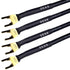 CESS-028L HiFi Premium Speaker Cable Jumpers 8 Inches - Fork Spade Plug to Spade Plug Speaker Jumper Cables - 4 Pack (Large Fork)...