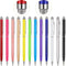 Outus 12 Pieces Stylus Pens for Touch Screens, Retractable Fiber Tip 2 in 1 Capacitive Stylus Ballpoint Pen Compatible with iPad iPhone Tablets Sa...