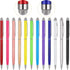 Outus 12 Pieces Stylus Pens for Touch Screens, Retractable Fiber Tip 2 in 1 Capacitive Stylus Ballpoint Pen Compatible with iPad iPhone Tablets Sa...