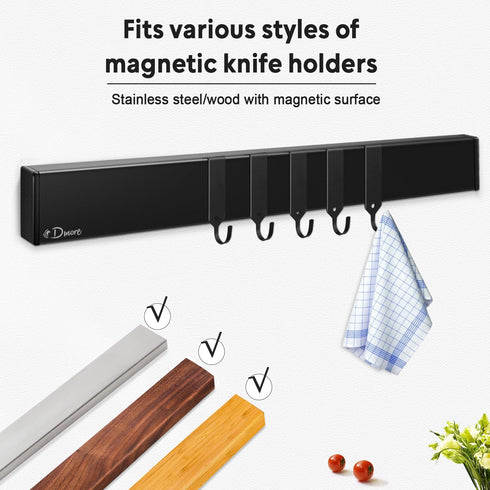 5 Piece Stainless Steel Hanging Hooks-Just for magnetic knife holder...