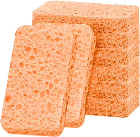 12 - Pack Non-Scratch Scrub Sponges - Sponges for Dishes and Washing Dishes, Cleaning Sponges for Kitchen Home and More?Orange?...